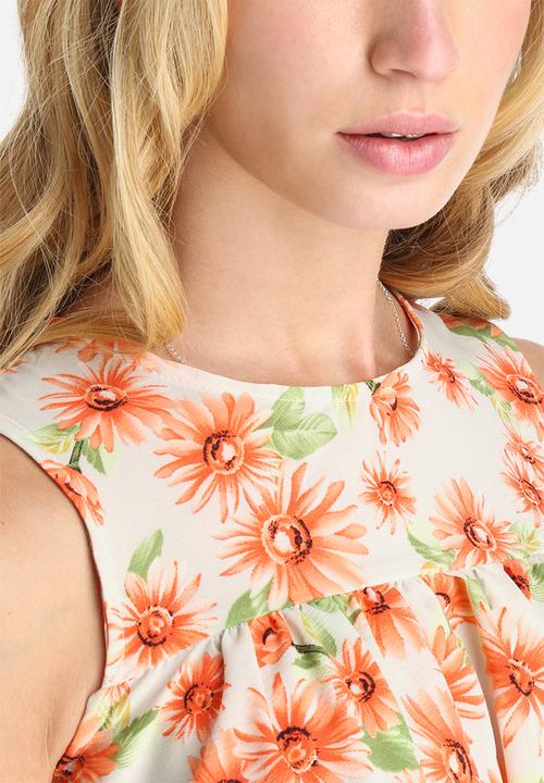 Lola May - Floral Cropped Smock Top