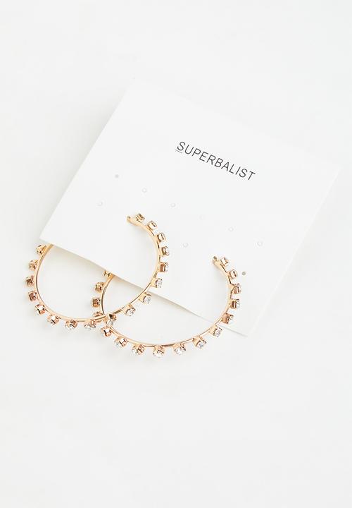 Superbalist - Jade hoop earrings - gold