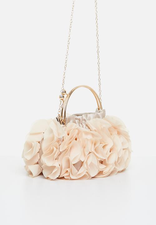 Tessa Design - Nicole ruffle clutch bag - cream
