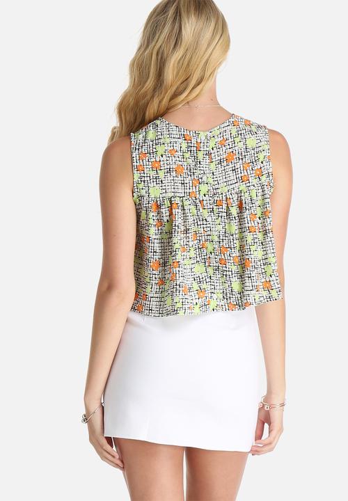 Lola May - Floral Cropped Smock Top