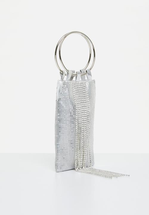 Tessa Design - Carly sequin clutch bag - silver