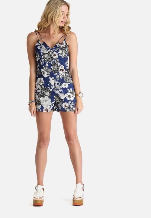 Lola May - Silky Floral Playsuit