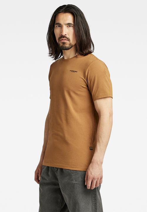 G-STAR - Slim base short sleeve T-shirt - oxide ocre