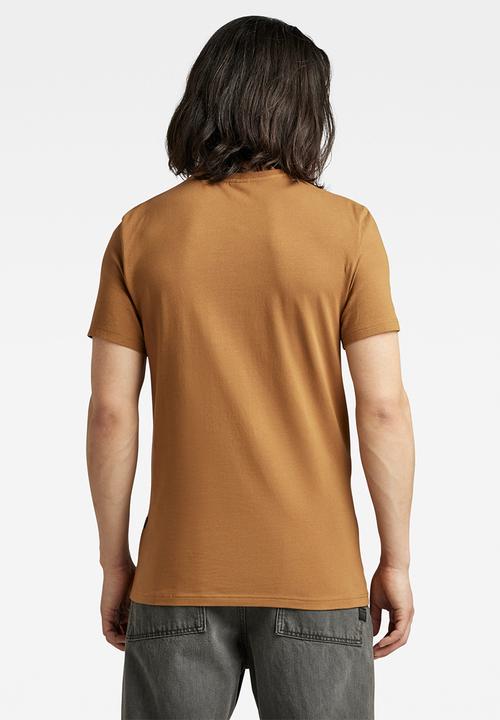 G-STAR - Slim base short sleeve T-shirt - oxide ocre