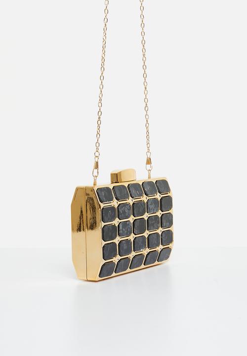 Tessa Design - Rebecca clutch purse - gold/grey