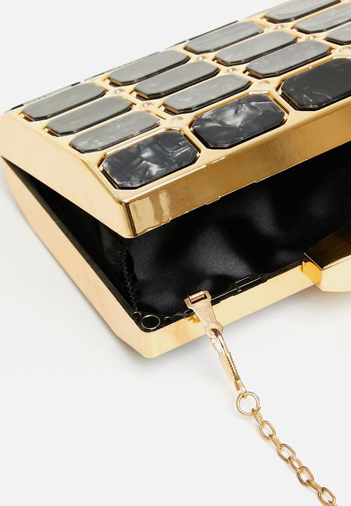 Tessa Design - Rebecca clutch purse - gold/grey