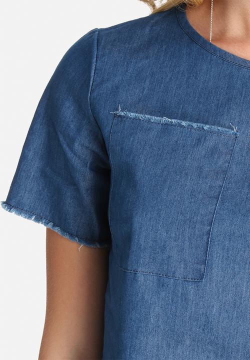 Lola May - Denim Raw Edge Top