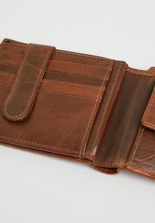 POLO - Billfold with drivers license - brown