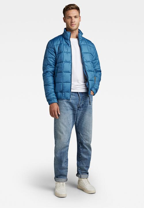 G-STAR - Meefic squared quilted jacket - retro blue