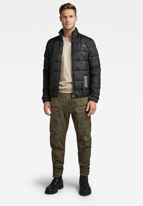 G-STAR - Meefic squared quilted jacket - dk black
