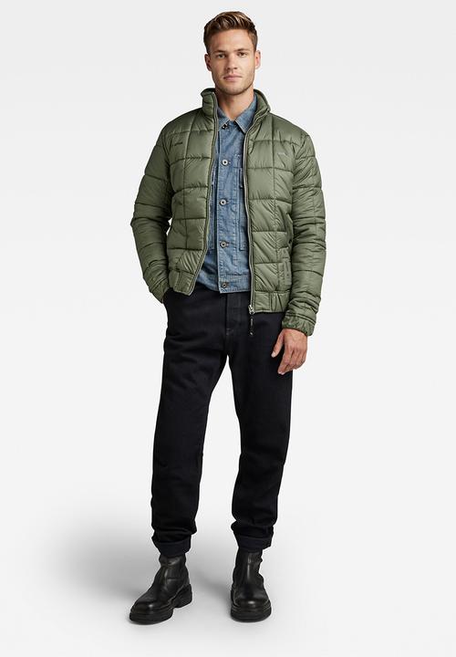 G-STAR - Meefic squared quilted jacket - light hunter