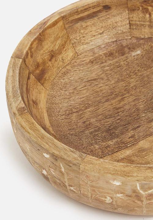 Excellent Houseware - Flower serving bowl-natural