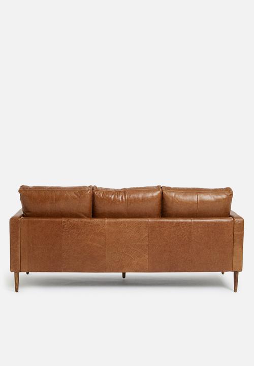 SF Collection - Teramo 3 seater genuine leather - tan
