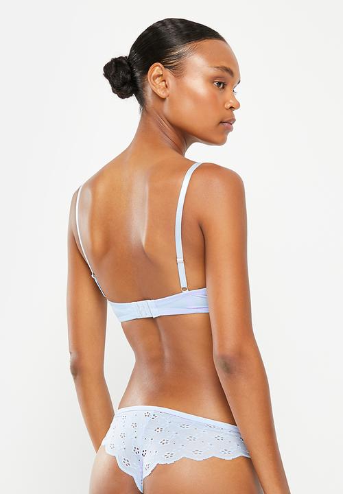 KANGOL - 2 Pack lace bra - ice blue & white