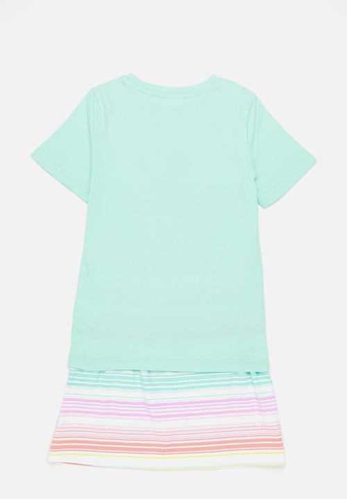 Superbalist - Printed tee & skirt set - multi