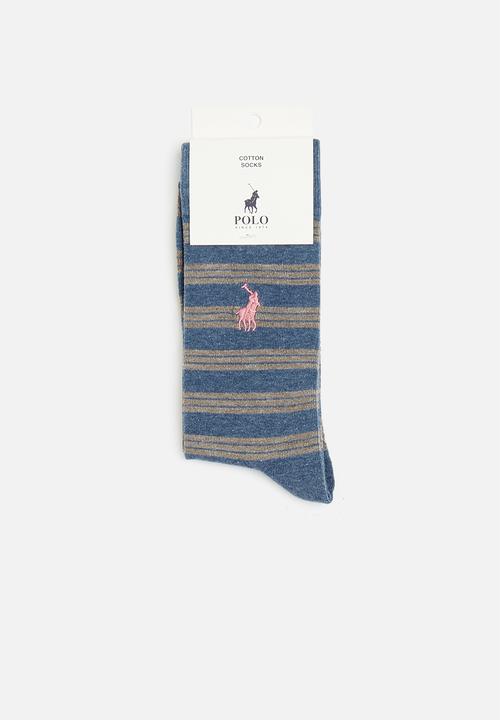 POLO - Multi stripe socks - navy