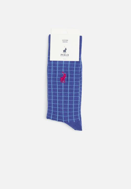 POLO - Check socks - kem royal