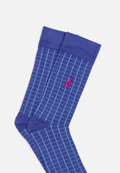 POLO - Check socks - kem royal