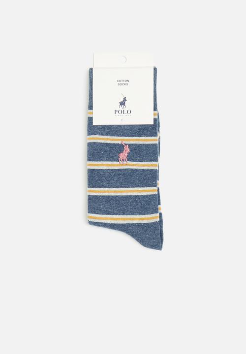 POLO - Double stripe socks - denim