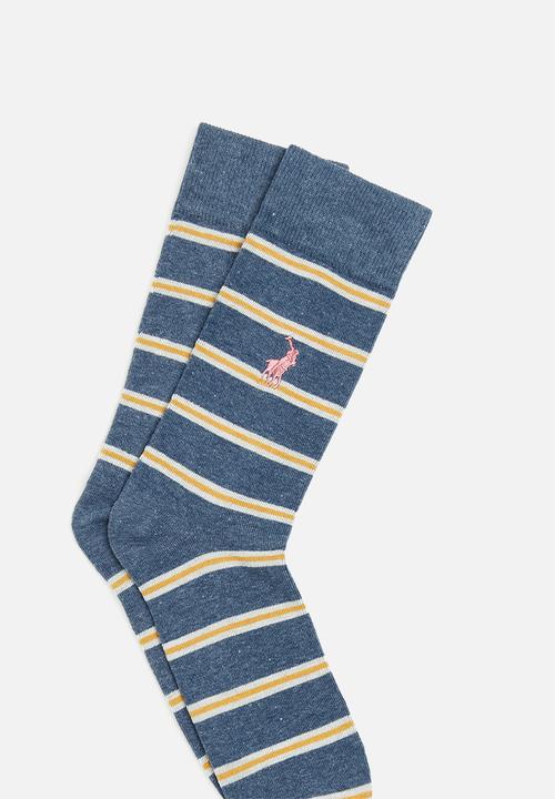 POLO - Double stripe socks - denim