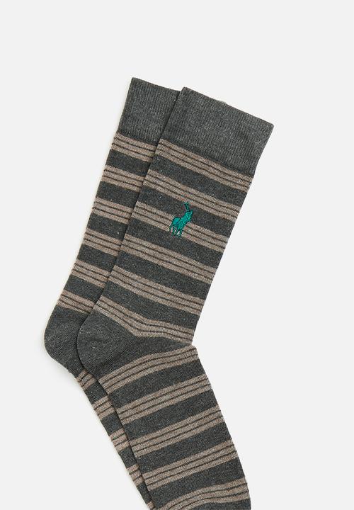 POLO - Tripe stripe socks - grey & taupe