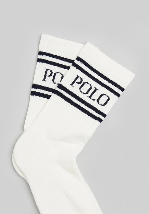 POLO - Stripe golf socks - white