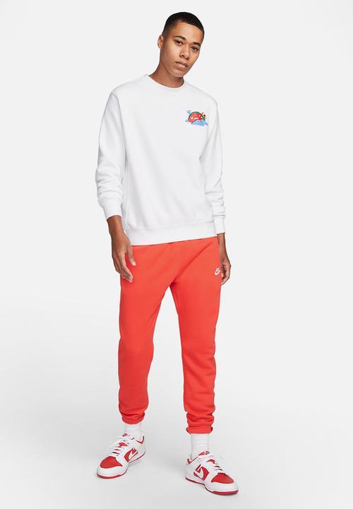 Nike - M nsw flc crew swsh spirit - white
