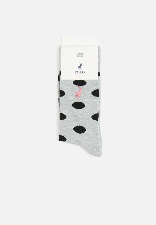 POLO - Big dots socks - grey & black