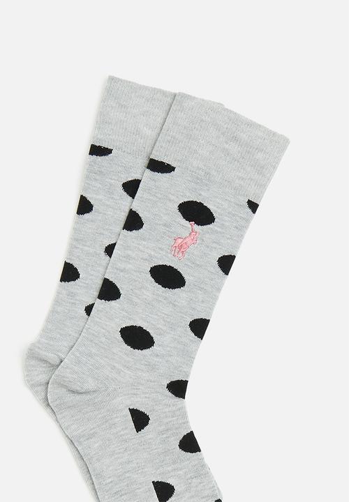 POLO - Big dots socks - grey & black