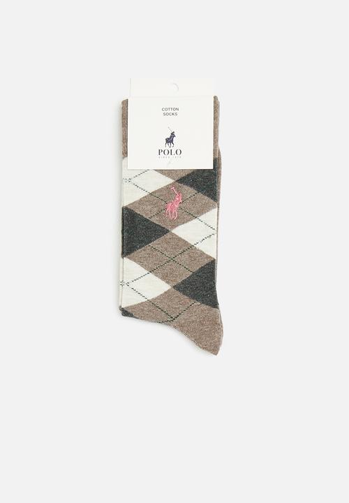 POLO - Argyle socks - taupe