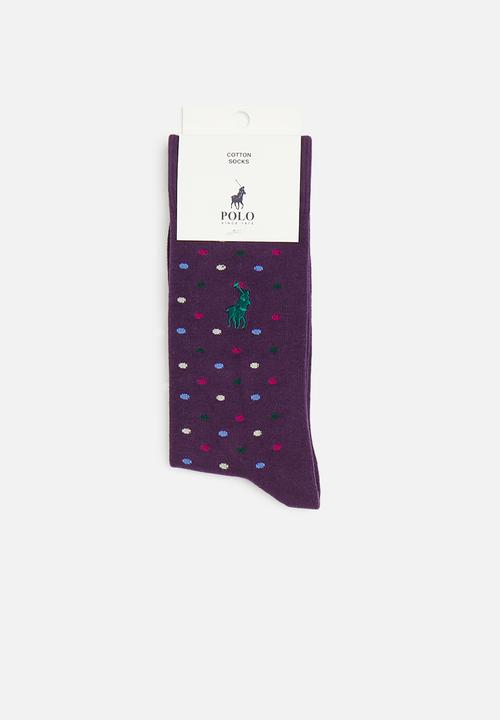 POLO - Multi dots socks - wine