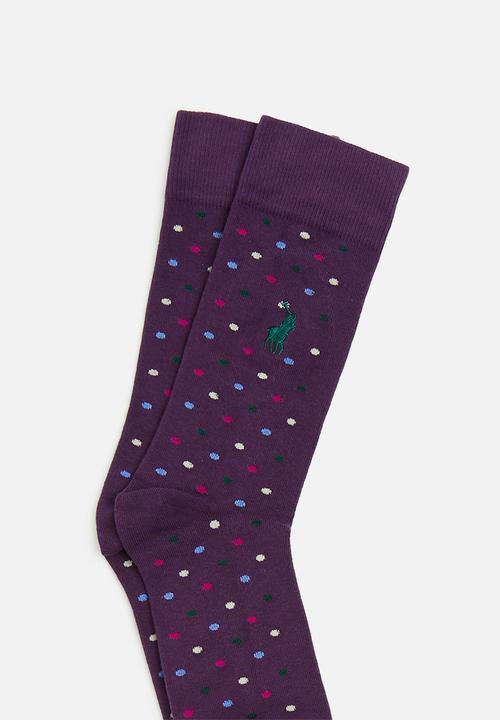 POLO - Multi dots socks - wine
