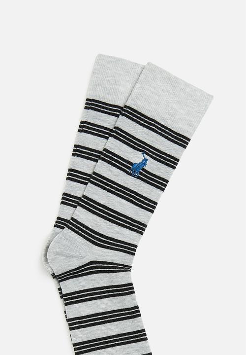 POLO - Tripe stripe socks - grey & black