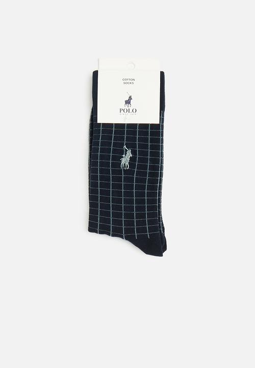 POLO - Check socks - navy
