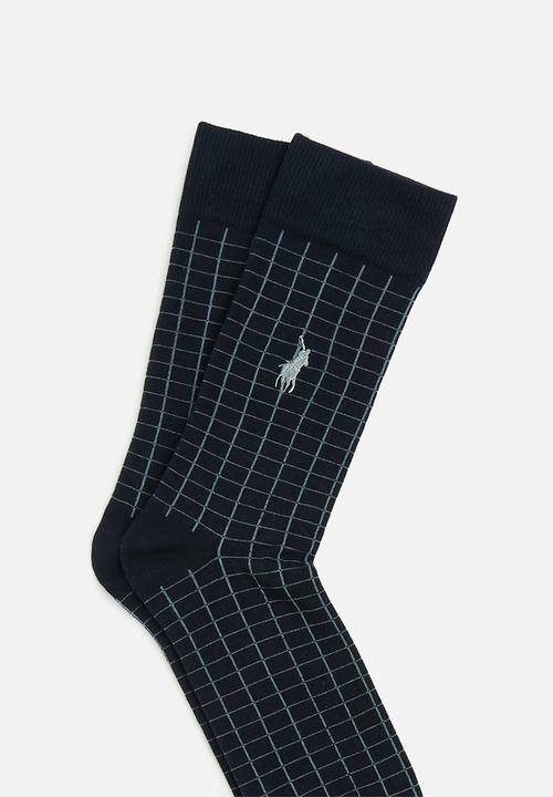 POLO - Check socks - navy
