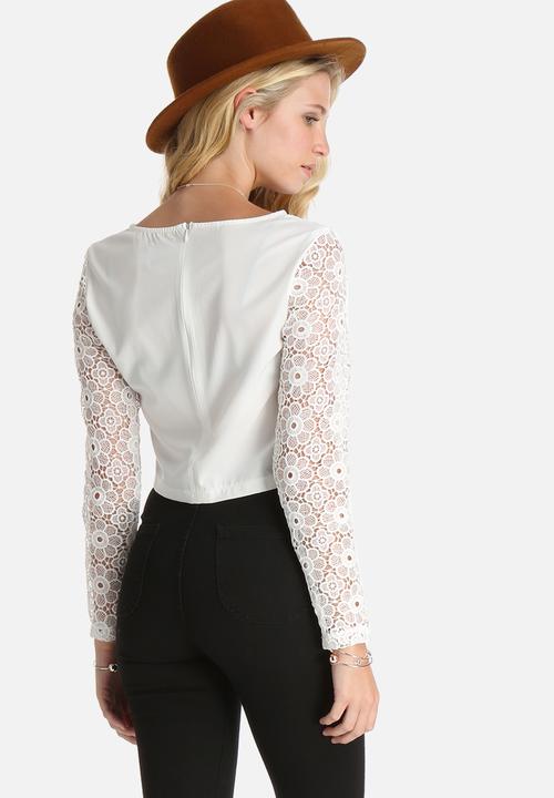 Lola May - Cropped Lace Top