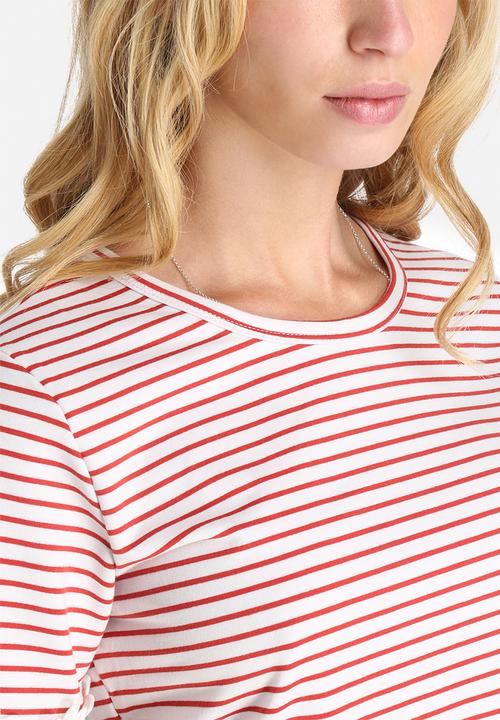 Lola May - Thick Jersey Cropped Top with Lace