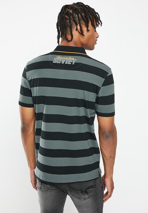 SOVIET - M steele  short sleeve  golfer - black