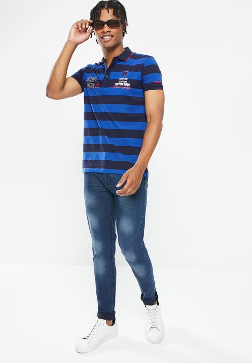 SOVIET - M steele  short sleeve golfer - navy