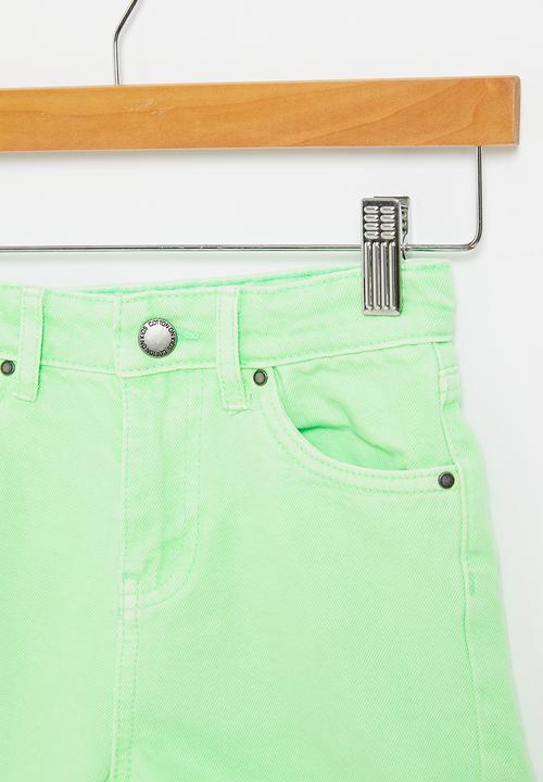 Cotton On - Sunny denim short - toffee apple & fluro