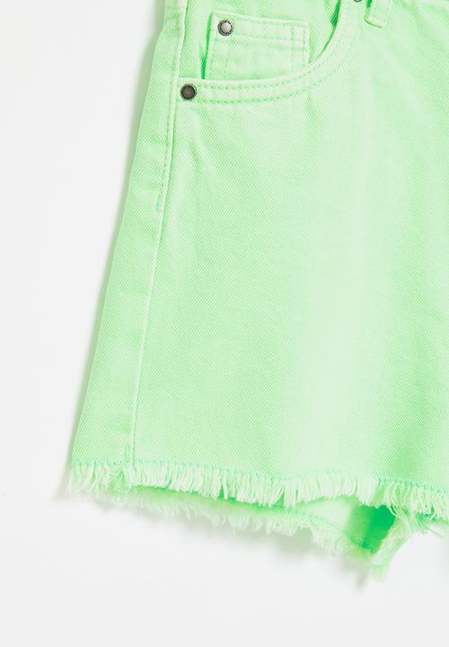 Cotton On - Sunny denim short - toffee apple & fluro