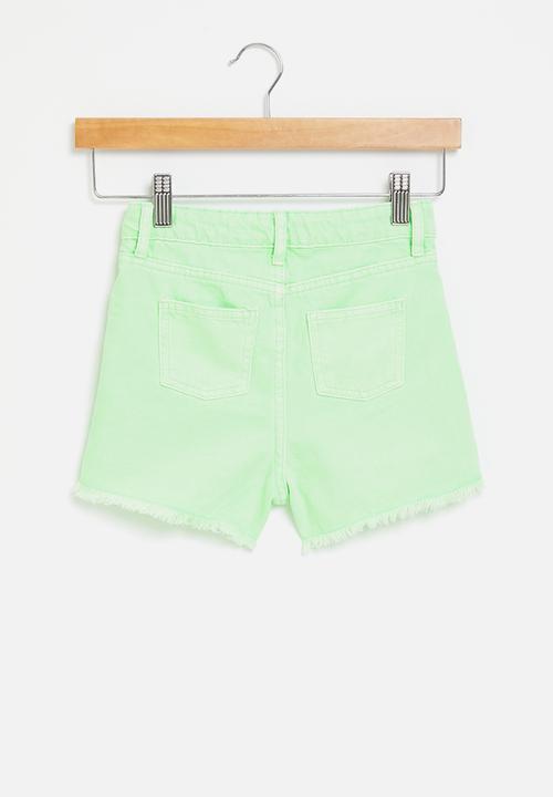 Cotton On - Sunny denim short - toffee apple & fluro