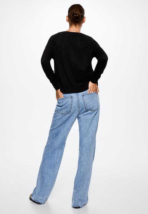 MANGO - Sweater lucav - black