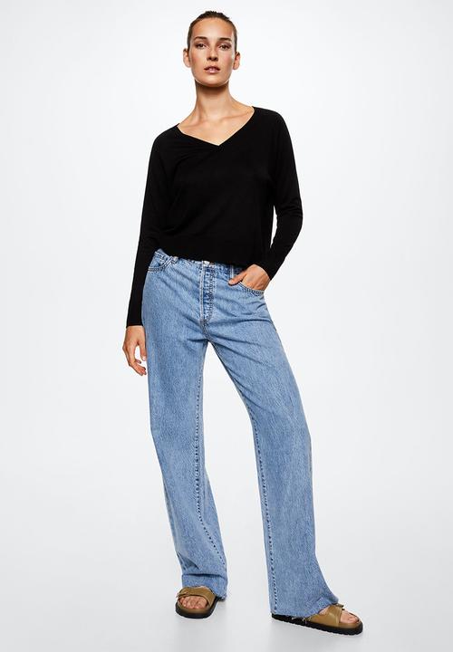MANGO - Sweater lucav - black