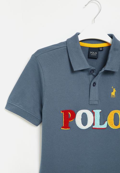 POLO - Boys short sleeve printed golfer - blue