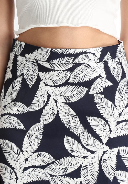 Lola May - Palm Leaf Print Skirt