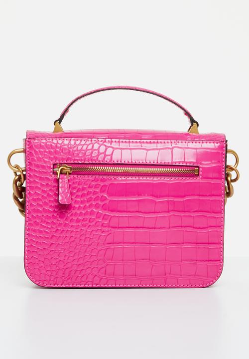 GUESS - Retour top handle flap - magenta