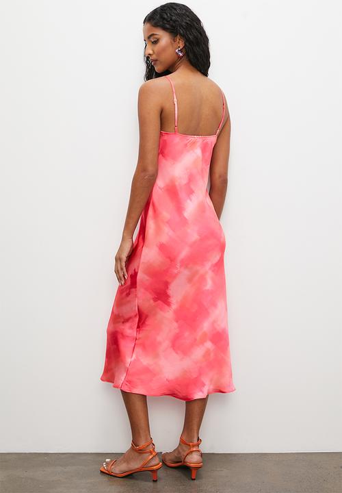 VELVET - Front detail slip dress - soft focus