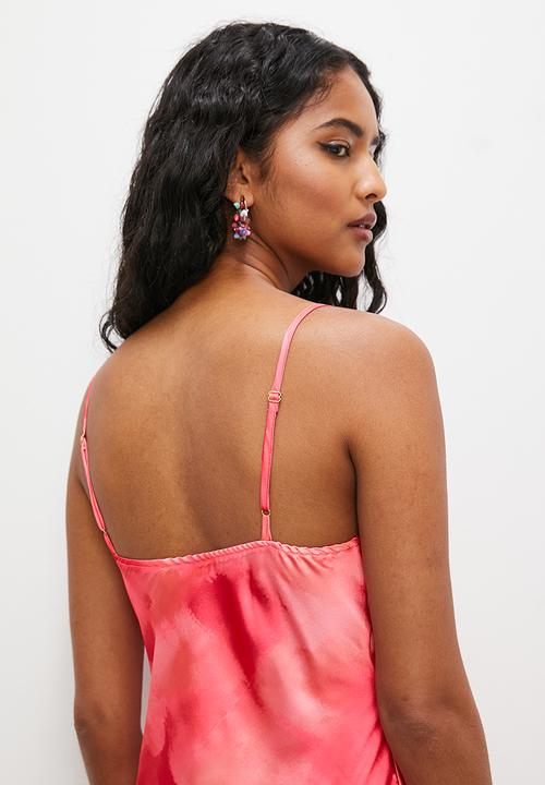 VELVET - Front detail slip dress - soft focus