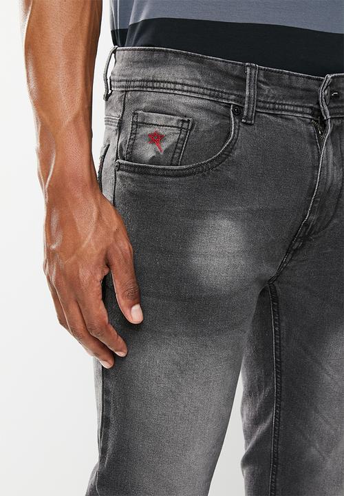 SOVIET - M bentayga mens slim leg denim - charcoal